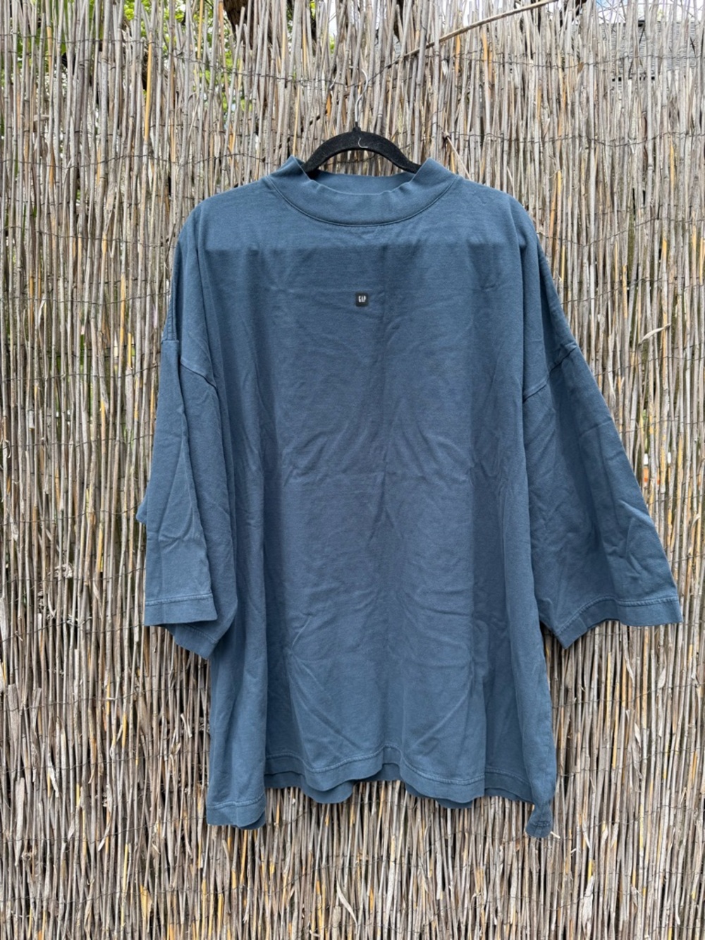 Yeezy Oversized Washed Navy Blue Short-Sleeve Tee